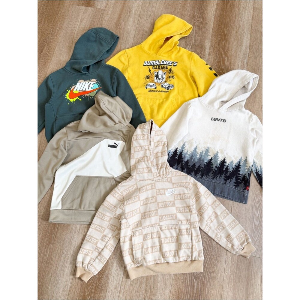 BUNDLE (5) Hoodies Sweatshirt Casual Pullover Boys Kids Size 6/7